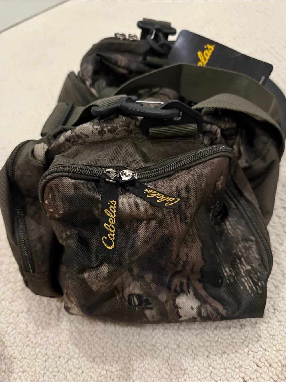 Cabela's Brown and Olive Camo Gear Bag